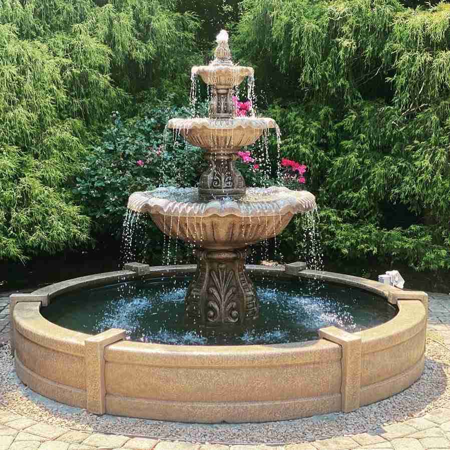 Masarelli Three Tier Grandessa Fountain w Pool