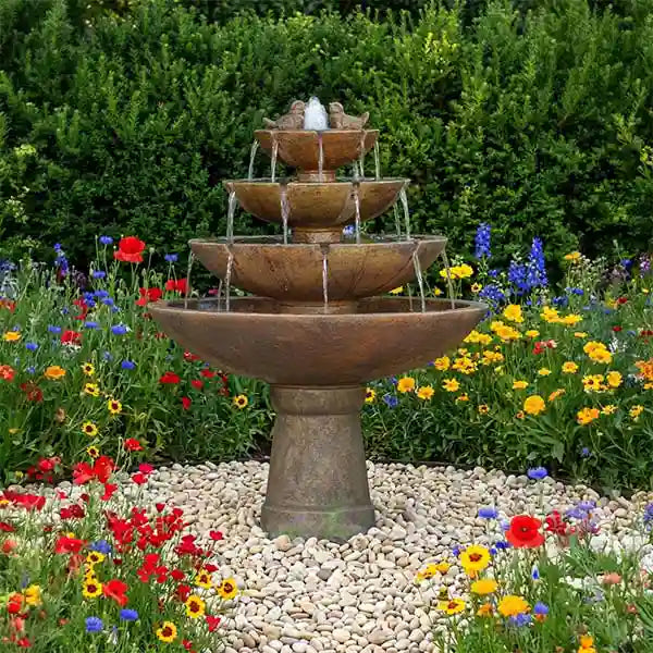 Massarelli Tranquility Spill Fountain Birds 53 Inch