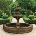Massarelli Vicenza Fountain with Surround 77" and 6' Fiberglass Pool
