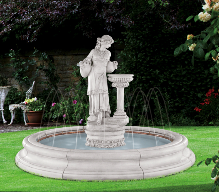 Henri Studio Angella Fountain In Toscana Basin with Spray Ring