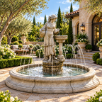 Henri Angella Fountain In Toscana Basin with Spray Ring