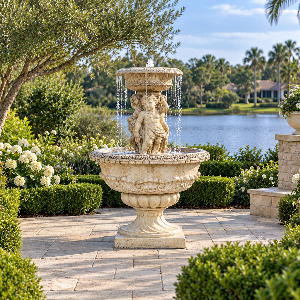 Henri Antique Cherubs Fountain