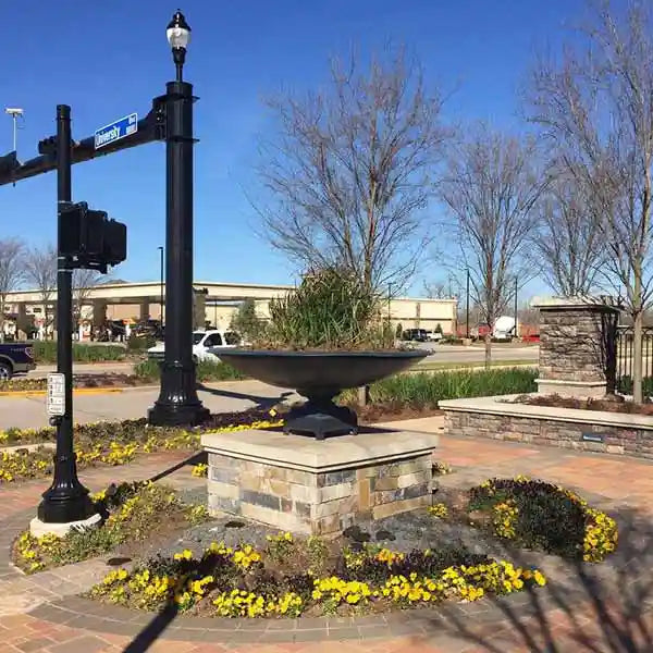 Architectural Cast Iron Bowl Fountain 4'- 5' - 7' diameters