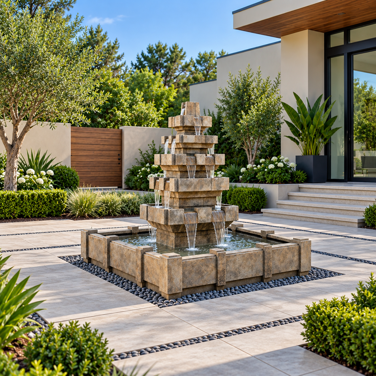 Henri Cascadia Fountain in Dimensions Pool