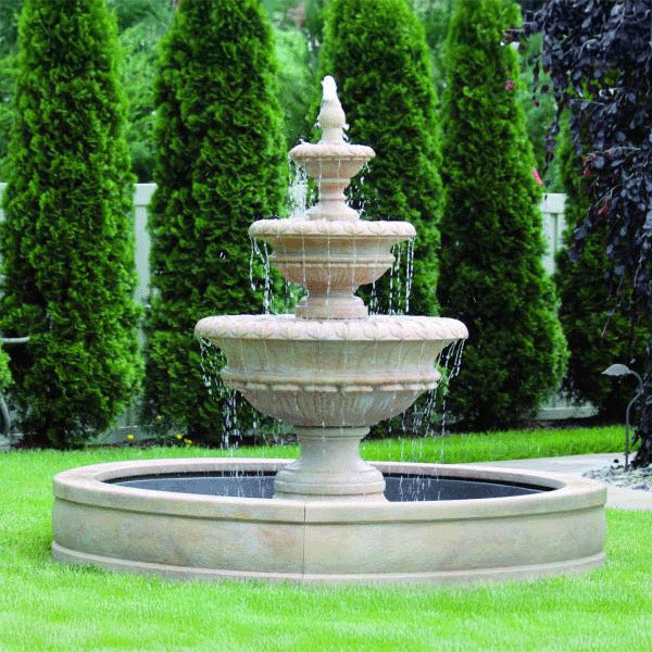 Massarelli Chanticleer Fountain with Surround and 6' Pool