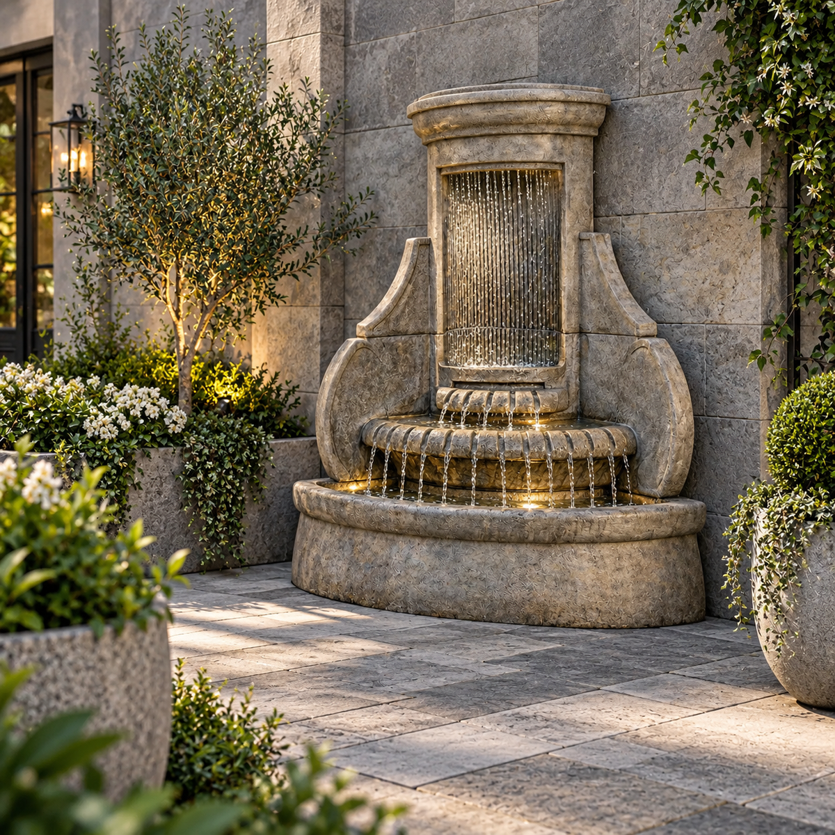 Henri Falling Diamonds Corner Fountain