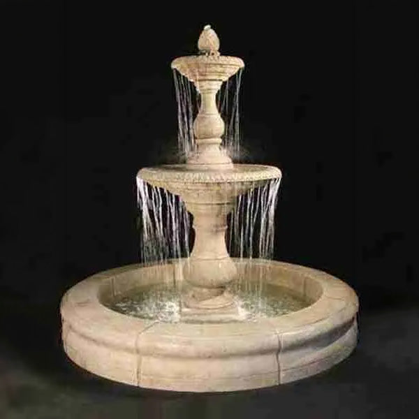 Fiore Gran Vista Stone Fountain w/16' Bracci Basin