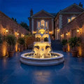Fiore Lion Fountain, Extra Large with Lion Pedestal & Bowl Plumbed- Basin Extra