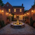 Fiore Stone Plaza Fountain Tall With Octagon Basin