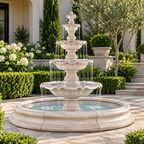 Henri Four Tier Renaissance Fountain in Toscana Basin