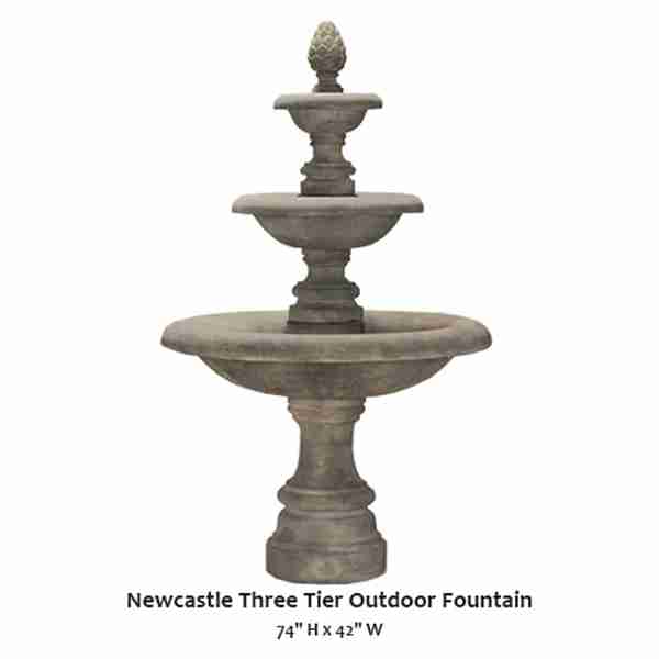 Giannini Garden Newcastle Three Tier Outdoor Fountain