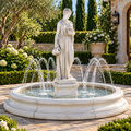 Henri Hebe Fountain in Original Toscana Basin with Spray Ring