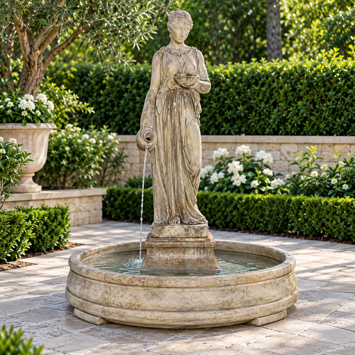 Henri Large Hebe Fountain in Grando Basin