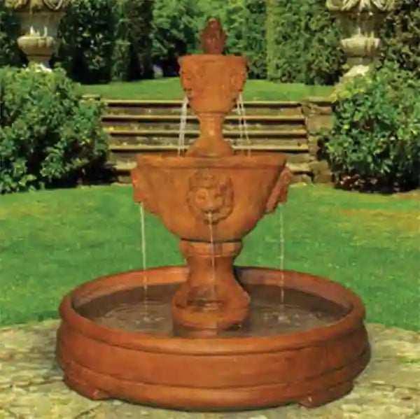 Henri Studio Medium Two Tier Leonesco Fountain in Grando Basin
