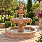 Fiore Lion Fountain with 55" basin