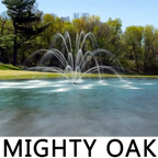 Kasco 3400 JF 3/4 HP Lake Fountain - Mighty Oak spray pattern