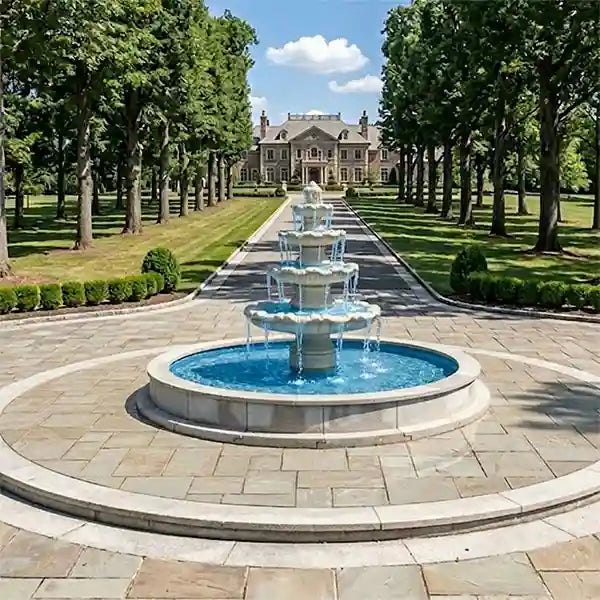 Massarelli Renault Extra Large Four Tier Fountain With 14' Pool