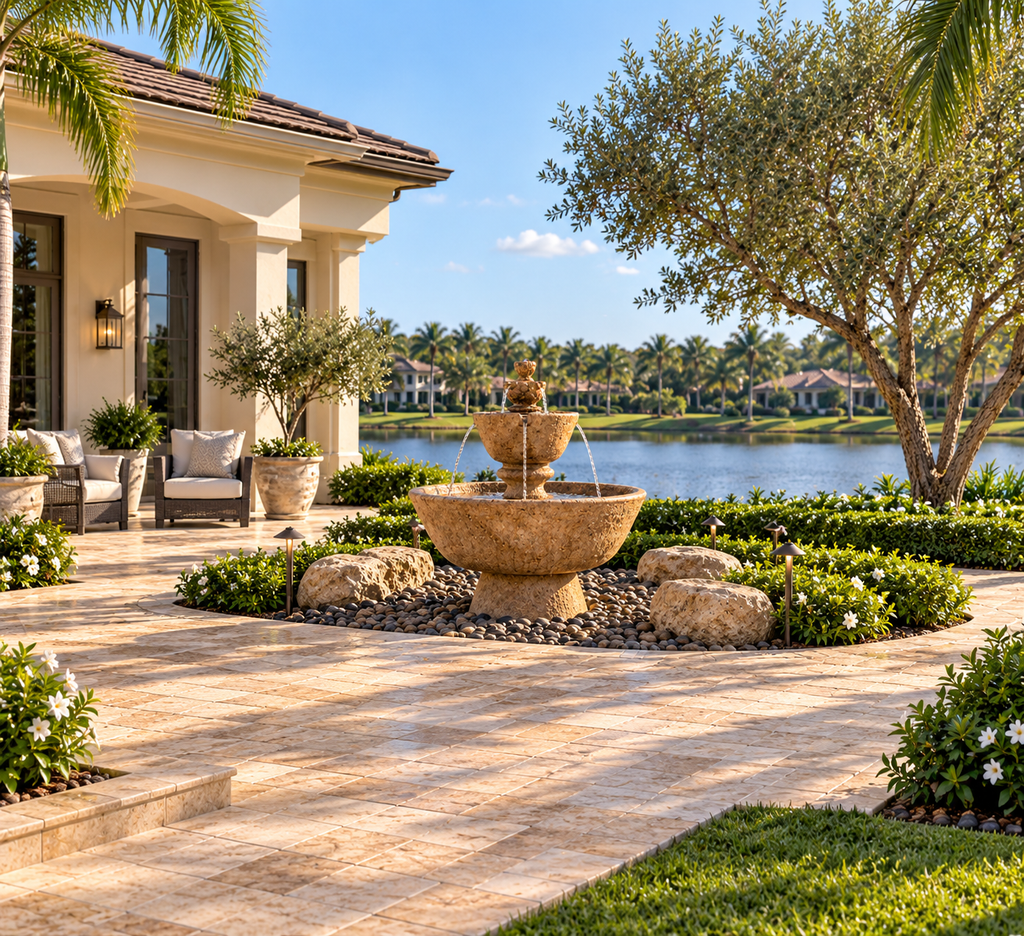 Fiore Stone Tuscan Garden Fountain