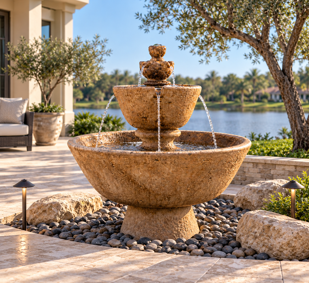 Fiore Stone Tuscan Garden Fountain