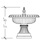 Cast Iron 1-tier Minimus Greco Fountain