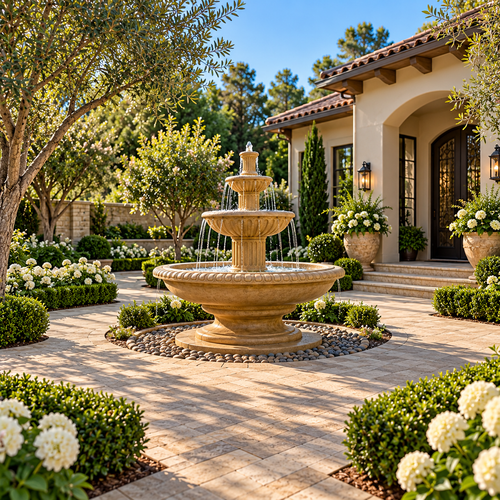Henri Palazzo Fluted Fountain