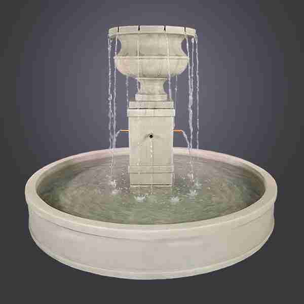 Giannini Garden Piazza Aventino Pond Fountain w/ Copper Spouts