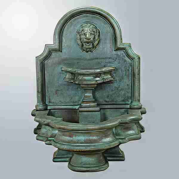 Giannini Garden Rialto Lion Wall Outdoor Water Fountain