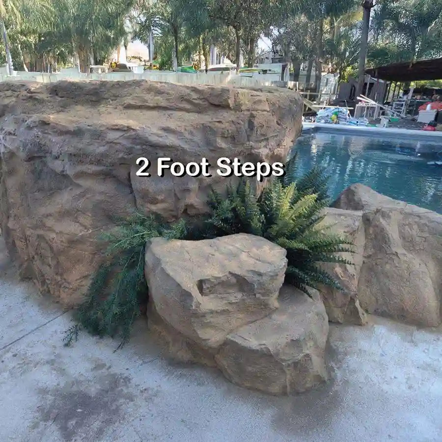 SUNSET GROVE Pool Waterfall by Universal Rocks