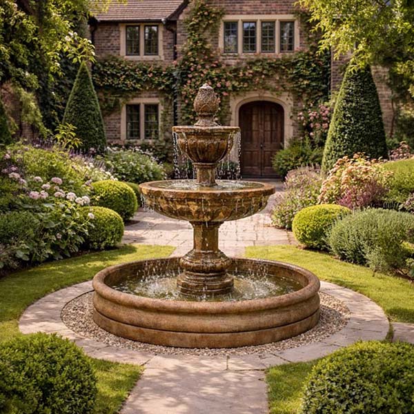Fiore Stone Mediterranean Fountain w/46 inch Basin