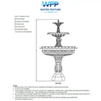 Cast Iron 3-tier Georgia Fountain