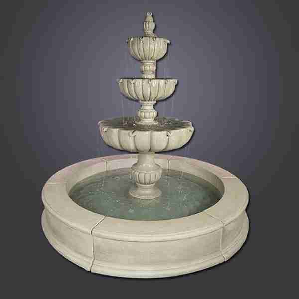 Giannini Garden Urbino Grande Three Tier Easy Pond Fountain