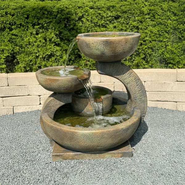 Henri Zen Three-Bowl Fountain