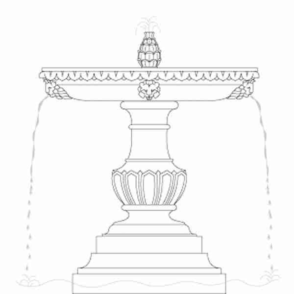 Lion Plaza Outdoor Fountain