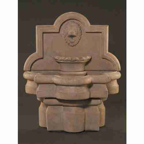 Fiore Small Lion Quatrefoil Wall Fountain