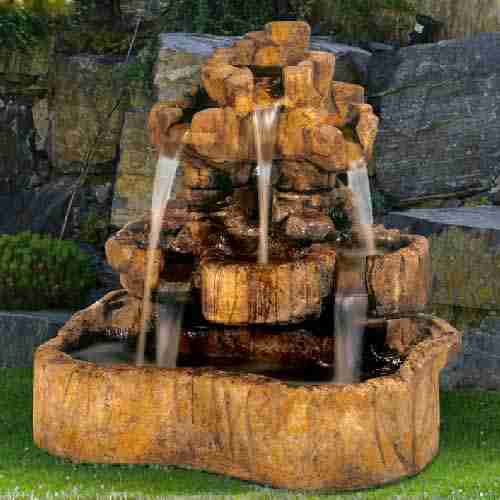 Henri Medium Rock Falls Fountain