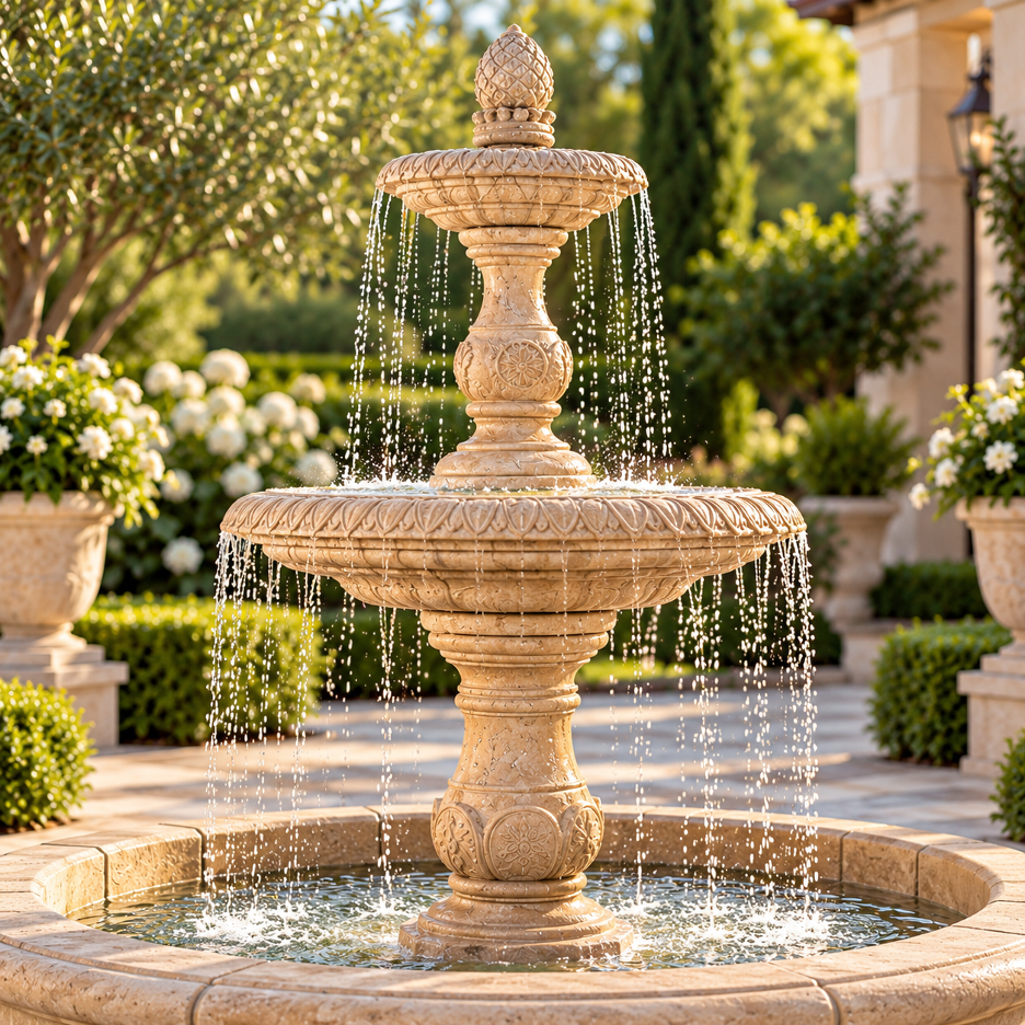 Fiore Four Seasons Fountain with Fiore Pond