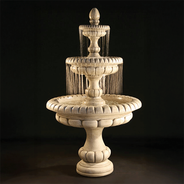 Fiore Stone Pioggia Three Tier Fountain