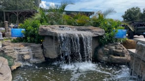 SUNSET GROVE Pool Waterfall by Universal Rocks