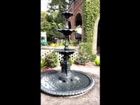 Cast Iron Three Tier Heron Fountain-  Contact for pricing