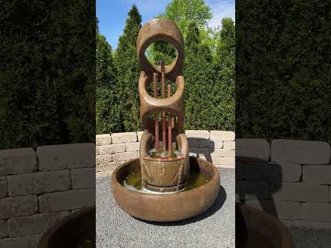 Henri Studio Balancing Rings Fountain with Copper Pipes