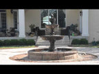 Fiore Mediterranean Fountain w/Plumbed Spacer & Fiore Pond (Black or Gray)