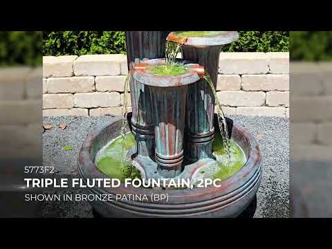 Henri Triple Fluted Fountain