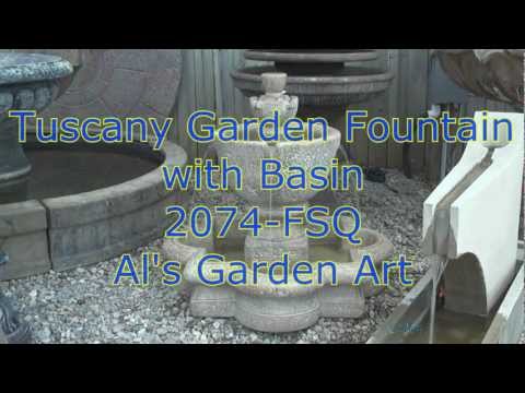 Fiore Tuscany Garden Fountain with 46" basin