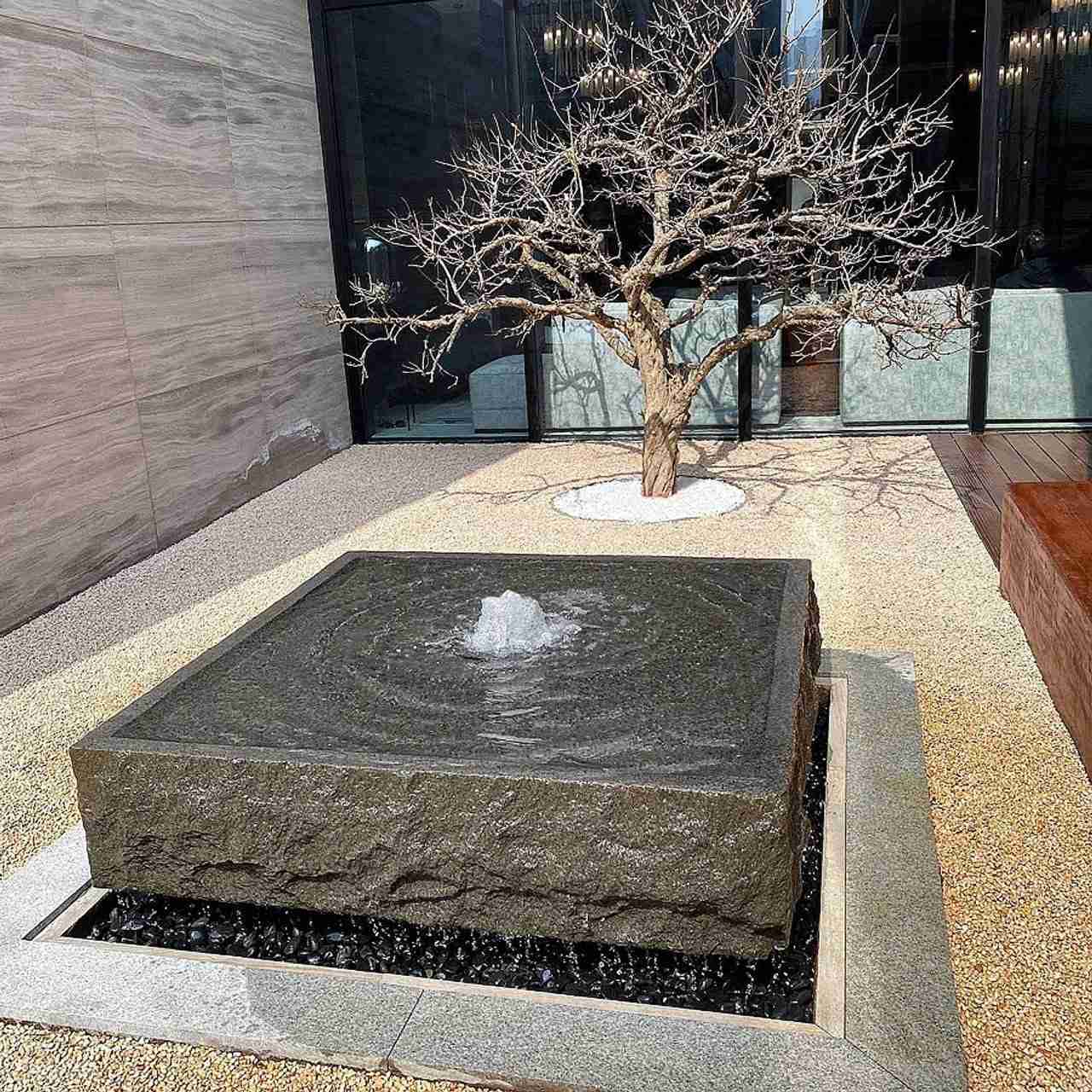stone fountain