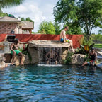 SUNSET GROVE Pool Waterfall by Universal Rocks