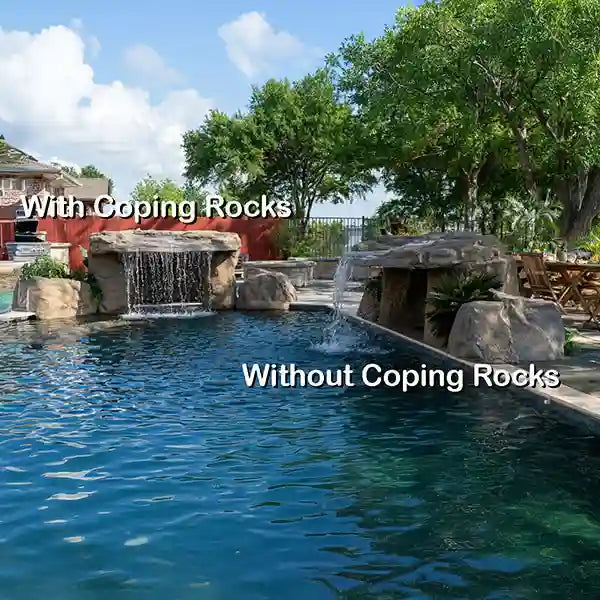 SUNSET GROVE Pool Waterfall by Universal Rocks