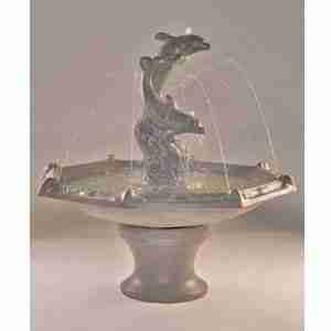 Fiore Dolphins w/Octagon Bowl Fountain