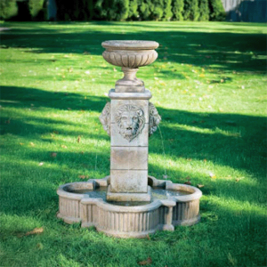 Massarelli Milano Urn Lion Fountain