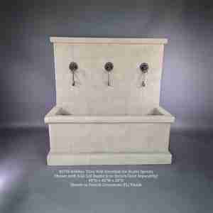 Giannini Antibes Trois Wall Fountain for Rustic Spouts