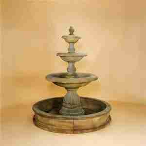 Giannini Garden Isola Three Tier Pond Fountain